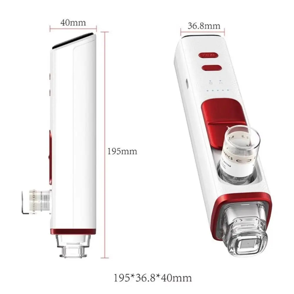 Facial Skin Tightening Device, a sleek handheld device for at-home skin rejuvenation and tightening, shown from multiple angles.