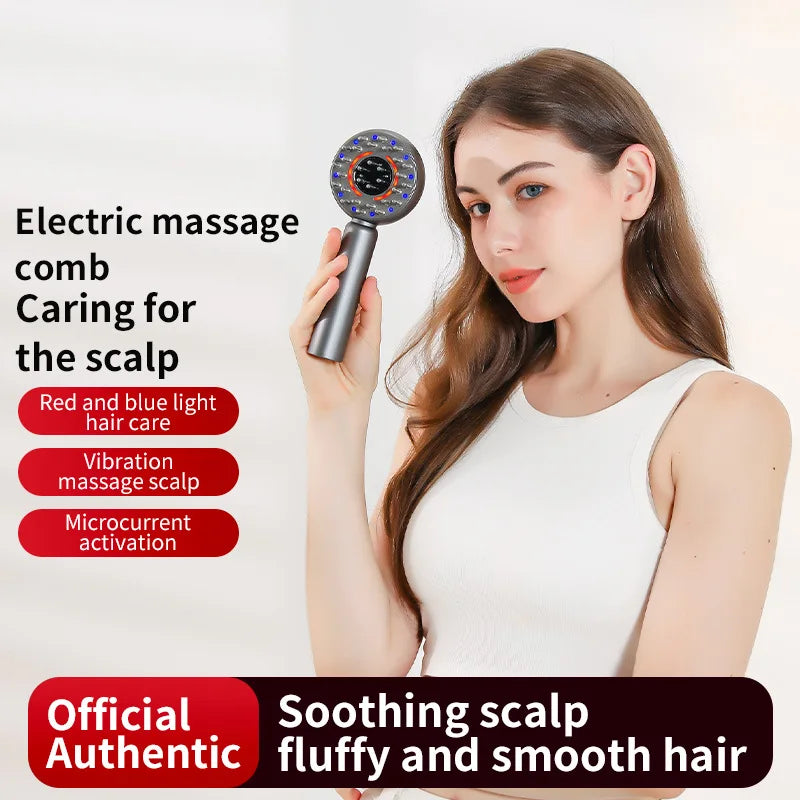 a woman holding a Scalp Massager Brush