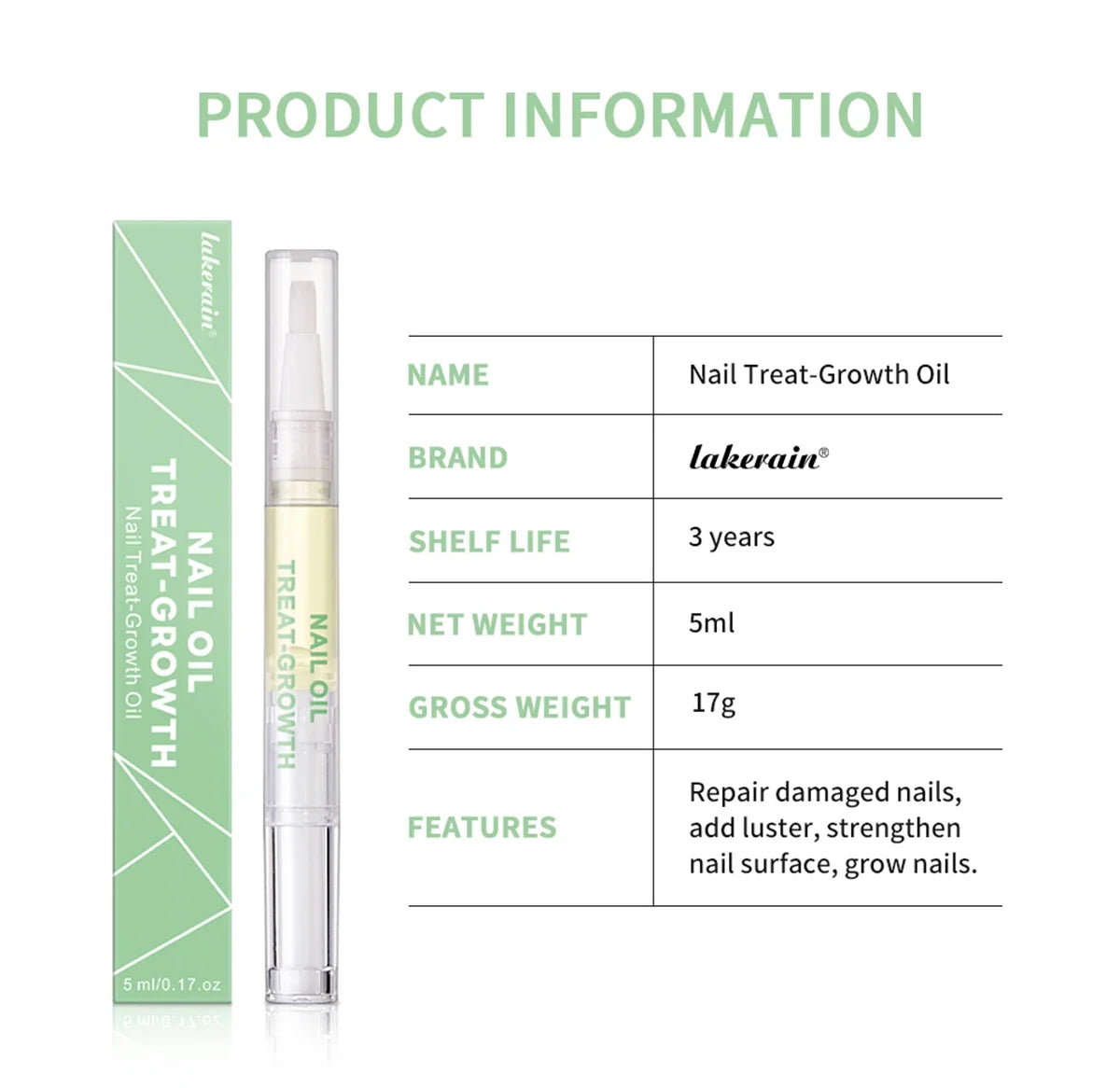 Nail Treat -Growth Nail Strengthener Health Strong Nail Growth Oil Help Splits Thin Nails Repair Manicure Nails Hongos Uñas Pies