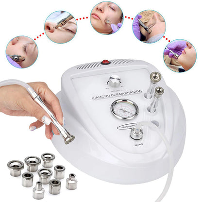 Diamond Microdermabrasion Machine  machine with attachments on a white background