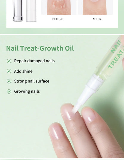 Nail Treat -Growth Nail Strengthener Health Strong Nail Growth Oil Help Splits Thin Nails Repair Manicure Nails Hongos Uñas Pies