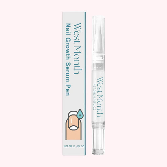 West Month Nail Growth Serum Pen with packaging on a white background