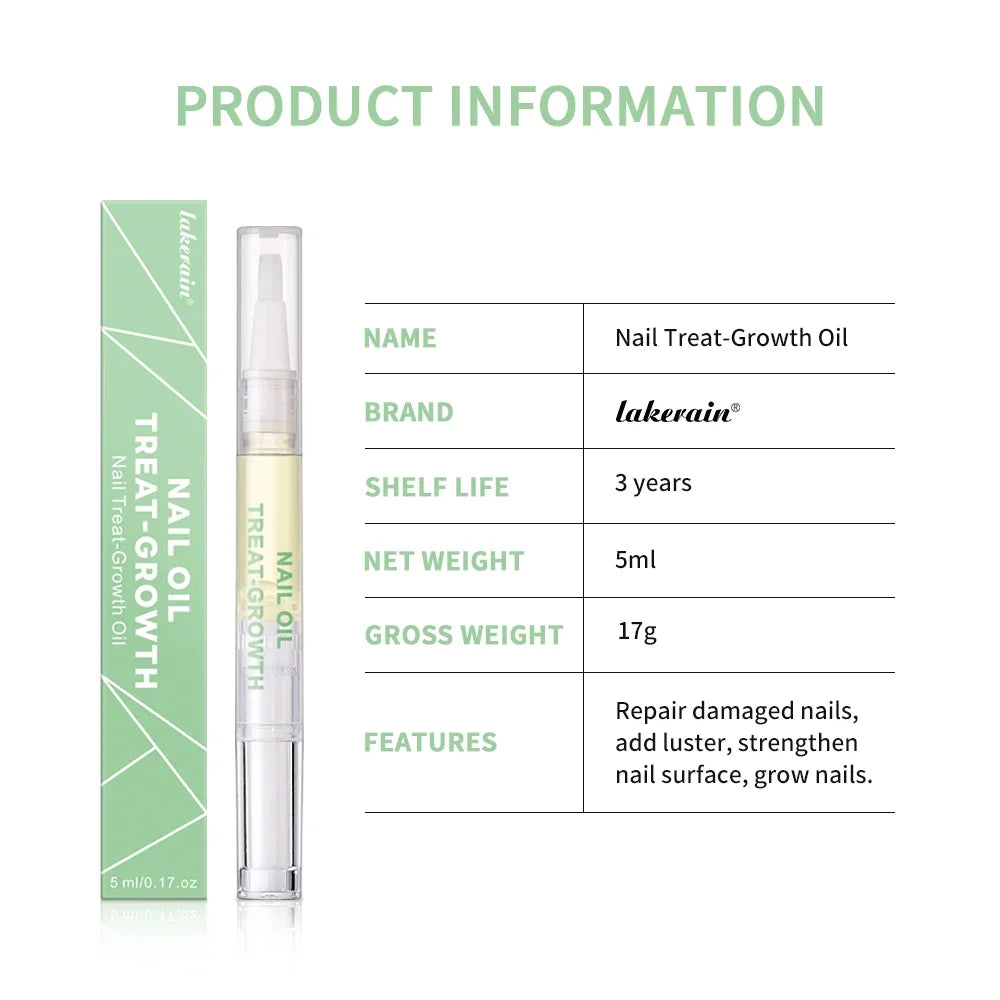 Nail Treat -Growth Nail Strengthener Health Strong Nail Growth Oil Help Splits Thin Nails Repair Manicure Nails Hongos Uñas Pies