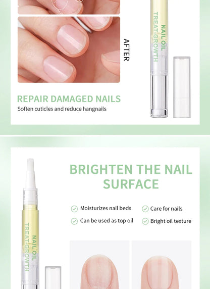 Nail Treat -Growth Nail Strengthener Health Strong Nail Growth Oil Help Splits Thin Nails Repair Manicure Nails Hongos Uñas Pies