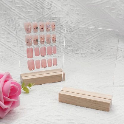 Nail Display Board Transparent Acrylic Nails Art ToolsIns Log Display Stand Desktop Wear Nail Works Live Background Storage
