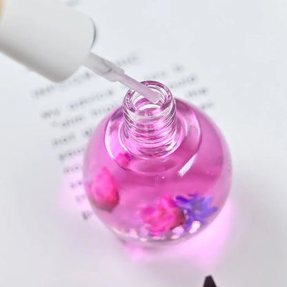 8 Flowers Nail Nutrition Oil,Moisturizing Dried Nutrient Nail Cuticle Oil ,Nails Care Repair Damaged Liquid Nail Art Design Tool