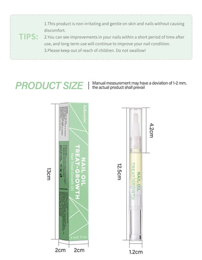 Nail Treat -Growth Nail Strengthener Health Strong Nail Growth Oil Help Splits Thin Nails Repair Manicure Nails Hongos Uñas Pies