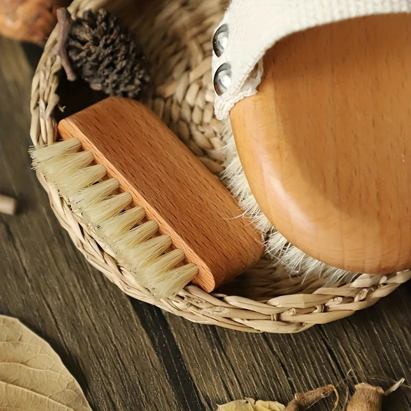 Nail Brush, Firm Nature Wooden Sisal Scrub Brush For Toes And Nails, Cleaning Nail Brush