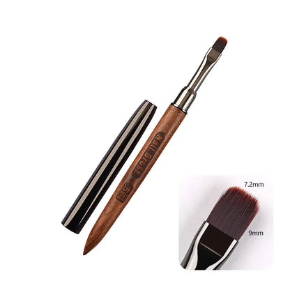 Nails Art Liner Brushes Wooden Handle Phototherapy Acrylic UV Gel Brush for Elongated Lines Painting Professional Manicure Tool