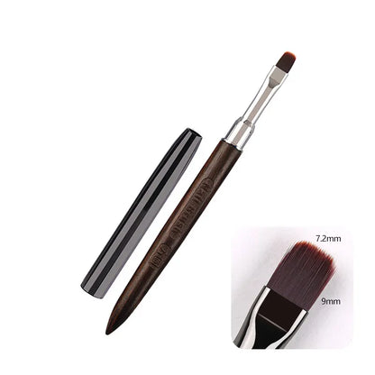 Nails Art Liner Brushes Wooden Handle Phototherapy Acrylic UV Gel Brush for Elongated Lines Painting Professional Manicure Tool