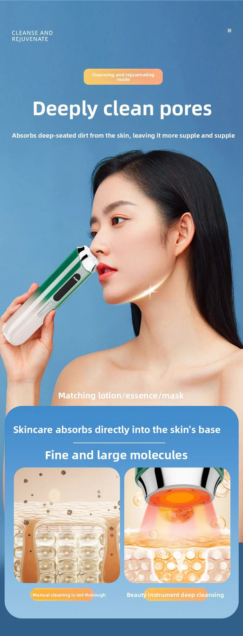 Multifunctiona Beauty Device Skin Lifting Firming Eye Massager Deep Cleansing Face Import Instrument Portable Skin Care Tool